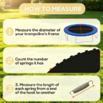 Black 12' Trampoline Replacement Mat – 72 V-Hooks, Fits 5.5" Springs, for Backyard Old Trampoline Surface Upgrade(Spring & Frame not Included) - Image 4