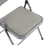 Same code 52529768 4pcs Elegant Foldable Iron & PVC Chairs for Convention & Exhibition Gray - Image 22