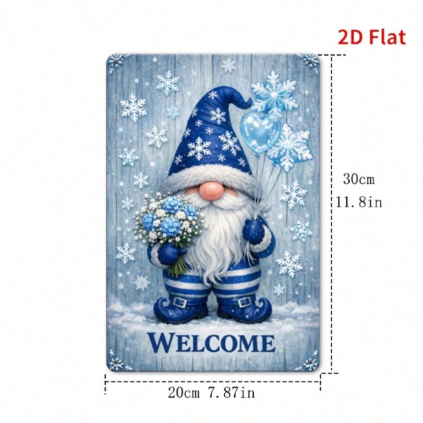 CIFbuy Welcome Ice Dwarf 2D Flat Print Iron Metal Plaque Funny Vintage Wall Art Decor Multipurpose Hanging Sign For Home Restaurant Caf TikTok, TikTok, Self-pickup Logiopics