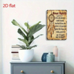 CIFbuy Retro Dream Catcher Wall Decor, 2D Flat Metal Art Plaque With Inspirational Poem, Spiritual Rustic Home Decoration TikTok, TikTok, Self-pickup Logiopics - Image 5
