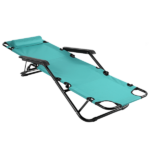 Portable Dual Purposes Extendable Folding Reclining Chair Green - Image 4