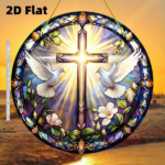 CIFbuy Colorful Acrylic Sun Catcher Window Decor Elegant Cross Hanging for Home Porch Easter Holiday Gift(TikTok, temu pick-up service) - Image 6