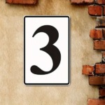 CIFbuy 1pc Metal House Number 3 Sign 8x12in, Tin Court Number Plaque, Elegant Unframed Outdoor Decor, Unframed Outdoor Decor, Durable Easy Install 3 SigikTok, 3 SigikTok, Unframed Outdoor Decor Self- Tckup Logiopall - Image 3