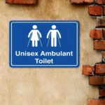 CIFbuy 1pc Blue Ambulant Toilet Tin Sign 8x12in Waterproof Metal Plaque, Metal Plaque, Art For Indoor Outdoor Home Decor TinikTok, TinikTok, Self-f ckup Logiopcorframed 2D - Image 4