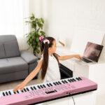 [Do Not Sell on Amazon]GEP-110 61 Key Keyboard with Piano Stand, Piano Bench, Built In Speakers, Headphone, Microphone, Music Rest, LED Screen, 3 Teaching Modes for Beginners - Image 7