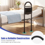 Height Adjustable Bedside Safety Rail, Tool-Free Assembly Bed Assist Bar with Anti-Slip Legs for Elderly Adults - Image 5