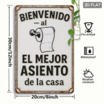 CIFbuy Vintage Spanish Proverb Metal Sign, Rustic Humorous Bathroom" Wall Decor, Weatherproof Rustproof 2D Flat Unframed Plaque, Weatherproof Rustproof 2D Flat Unframed Plaque, 7.8x11. HuikTok, HuikTok, t Self-pickup Logiopics - Image 2