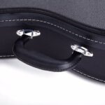 Replace 78204243 Hardshell A-Style Microgroove Pattern Leather Wood Mandolin Case Black - Image 12