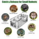 2 pcs Dual-Door Humane Rat Trap - Continuous Mouse Catching, Heavy-Duty Galvanized Iron Construction - Safe for Pets & Kids, Indoor/Outdoor Use, 3S Quick Setup - Image 6
