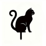 CIFbuy 1pc Rusty Cute Cat Home Garden Stake Decoration - Cute Cat Garden Decor, Silhouette Animal Outdoor Statue for Cat Yard, Garden and Lawn(TikTok/temu self-pickup orders) - Image 4