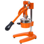 Cast Iron Citrus Juicer , Extra-Large Commercial Grade Manual Hand Press , Heavy Duty Countertop Squeezer for Fresh Orange Juice ,orange color - Image 13