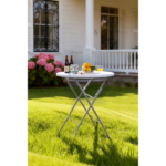 31" Round High-Top Folding Table, White(Shipment from Walmart) - Image 6