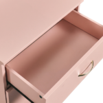 3-Drawer Chest with Faux Rose Gold Handles Drawer Dresser 22.05*12.99*25.98in Pink - Image 8