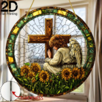 CIFbuy 8x8 Inch Acrylic Suncatcher Cross Garden Window Hanging Ornament for Home Decor Gift(TikTok, temu pick-up service) - Image 5