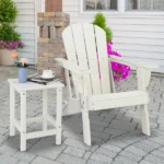 36*36*47cm Single Layer Square HDPE Side Table White - Image 16