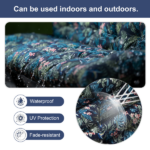 Outdoor Bench Cushion, 63 × 20 × 4 Inch, Tufted Waterproof Swing Cushion with Ties, for Patio Bench or Window Seat - Image 3