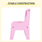 Kids Study Desk and Chair Set with Storage, Pink MDF, 60.5*41.5*50cm - Image 6