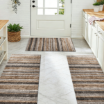 Three-piece kitchen rug set, non-slip and washable, abstract pattern kitchen hallway rug, soft and comfortable, suitable for sinks, floors, entrances, hallways and bathrooms. - Image 9