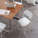 Same Code 71155989 6pcs Elegant Foldable Iron & PVC Chairs for Convention & Exhibition White - Image 23