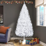 7FT Iron Leg White Christmas Tree with 950 Branches - Image 4