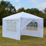 3 x 3m Two Doors & Two Windows Practical Waterproof Right-Angle Folding Tent White - Image 45