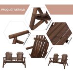Wood Patio Chair Bench with Center Coffee Table/Garden chairs/courtyard chairs ( Amazon Shipping) Prohibited by WalMart - Image 5