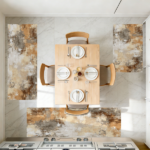 Three-piece kitchen rug set, non-slip and washable, abstract pattern kitchen hallway rug, soft and comfortable, suitable for sinks, floors, entrances, hallways and bathrooms. - Image 7