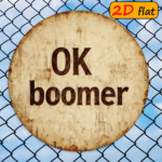 CIFbuy 2D Flat OK Boomer Round Sign 7.87x7.87 Inch, "" 7.87x7.87 Inch, Trendy Culture Decor for Study Dining Room Outdoor TikTok, Tok, temu Self-pickup Logidoics - Image 2