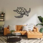 CIFbuy Elegant Metal Sea Turtle Ornament - Unique and Stylish Coastal Decor. As a Beach Theme Wall Art for Kitchen, Bathroom, and Living Room, It Creates a Distinctive Aesthetic in Your Home with Its Sea Tur - Image 8