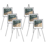 6 Pack Metal Tripod Display Easels with Carry Bags, Adjustable Height Art Easel Stands for Wedding Signs Posters - Image 2