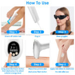 3 In 1 Ice Cooling Laser Hair Removal Painless Permanent At-Home IPL Hair Removal with 999,999 Flashes 9 Energy Levels 2 Flash Modes for Armpits Legs Arms Bikini Line - Image 10