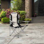 Medium Camping Chair Fishing Chair Folding Chair Black Gray - Image 23