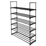 6 Tiers Shoe Rack Shoe Tower Shelf Storage Organizer For Bedroom, Entryway, Hallway, and Closet Black Color - Image 5