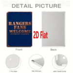 CIFbuy 1pc Rangers Metal Sign, Rangers Fans Welcome Others" Not Allowed, 2D Flat Unframed Vintage FC Plaque, Vintage FC Plaque, Weatherproof Rustproof UV R Welcome ikTok, Welcome ikTok, t Self-pickup Logiopics - Image 5