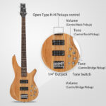 Do Not Sell on Amazon 44 Inch GIB 4 String H-H Pickup Laurel Wood Fingerboard Electric Bass Guitar with Bag and other Accessories Burlywood - Image 4