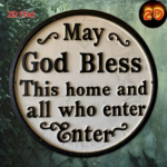 CIFbuy God Bless This Home And All Who Enter Here|Round Iron Sign, 2D Flat Printed Vintage Funny Wall Art Decor, 7.8*7.8Inch 1Pack Hang TikTok, TikTok, Hang Self-pickup Logiopics - Image 3