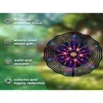 CIFbuy Solar Powered 10 Inch Mandala Wind Chime with LED Lights Spinning Hook Outdoor Garden Patio Decor(TikTok, temu pick-up service) - Image 7