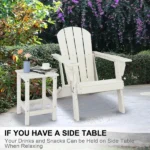 36*36*47cm Single Layer Square HDPE Side Table White - Image 20