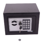 Mini Wall-in Style Electronic Code Metal Steel Box Safe Case 17EF Black - Image 4