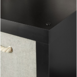 4 Cube Storage Organizer, Solid Black - Image 5