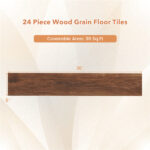 24-Pack Wood Look Vinyl Plank Flooring, 36 Sq.Ft Waterproof PVC Floor Tiles for Home - Image 3