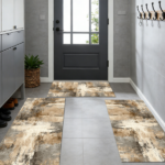 Three-piece kitchen rug set, non-slip and washable, abstract pattern kitchen hallway rug, soft and comfortable, suitable for sinks, floors, entrances, hallways and bathrooms. - Image 11