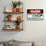 CIFbuy 1pc Funny No Trespassing Metal Sign 8x12in, Iron Plaque With Wooden Background Effect, Bold Warning Quote Wall Decor, Bold Warning Quote Wall Decor, Out MetikTok, MetikTok, d Effect, Bold Warning Quote Wall Decor Self- Ickup LogiopOut - Image 4