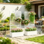 White 35"x16"x70" Galvanized Raised Garden Bed – Planter Box with Trellis for Climbing Vegetables & Vines(Only one garden bed) - Image 6