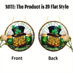 CIFbuy Irish St. Patrick's Day Sun Catcher Garden Home Decor Window Hanging Acrylic Mirror Sheet (TikTok, temu pick-up service) - Image 4