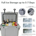 25QT Portable Cooler, Insulated Hard Cooler with Bottle Opener, Cup Holder, Forming Ruler, 5-7 Day Ice Retention, Travel, Beach, Camping, Fishing - Image 3