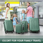 Curved Vertical Stripe 4-in-1 Trolley Case - Retro Green - Image 2