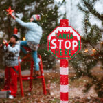 Lighted STOP Sign Christmas Yard Decorations, Pre-lit Road Sign SANTA STOP HERE with 70 LED White Lights and Stakes for Xmas Outdoor Holiday Indoor Decor Lighted Holiday Displays - Image 18