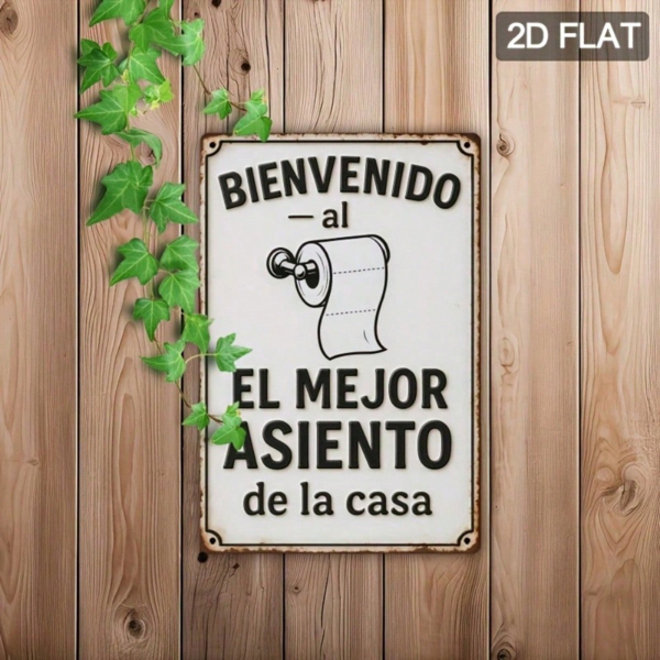f055ba41-1606-45cb-be13-564376a46574.png CIFbuy Vintage Spanish Proverb Metal Sign, Rustic Humorous Bathroom" Wall Decor, Weatherproof Rustproof 2D Flat Unframed Plaque, Weatherproof Rustproof 2D Flat Unframed Plaque, 7.8x11. HuikTok, HuikTok, t Self-pickup Logiopics - Image 1