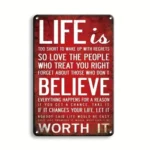 CIFbuy 2D Flat House Rules Aluminum Sign Vintage Rustic Wall Art Decor for Home Bar Garage Club Restaurant Cafe 8x12 Inches (TikTok, temu pick-up service) - Image 18